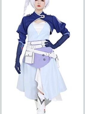 New 💙 miccostumes Women's Volume 7 Weiss Schnee Cosplay Halloween Costume Small
